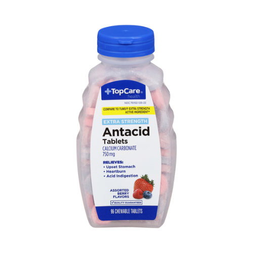 Topcare Antacid Calcium Extra Strength Berry Tabs 96ct