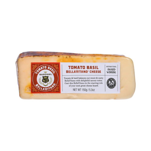 Bellavitano Sartori Tomato Basil Cheese Wedge 5.3oz