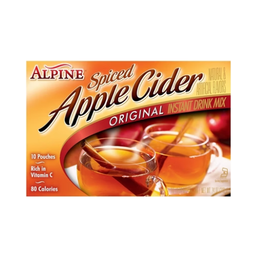 Alpine Spiced Cider Instant Drink Mix Original Apple Flavor 10ct