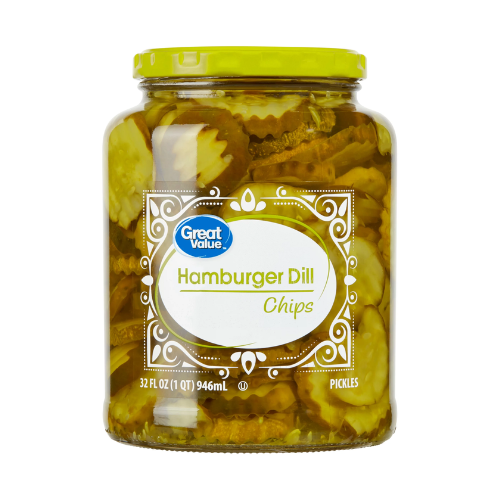 Great Value Hamburger Dill Chip Pickles 32oz