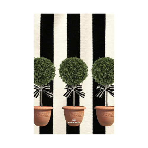 Manor Road Topiary Microfiber Tea Towel