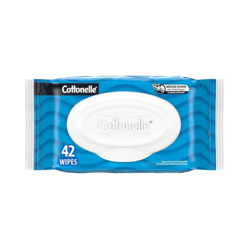 Cottonelle Flushable Wipes Hardshell Flip-Top 42ct