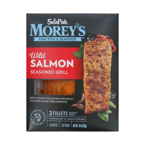 Morey's Frozen Seasoned Grill Wild Salmon 10 oz