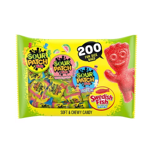 Sour Patch Kids 200 Fun Size Bags 5lb 10.5oz