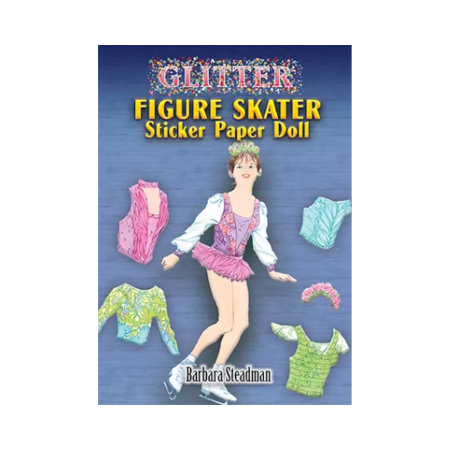 Glitter Figure Skater Sticker Paper Doll