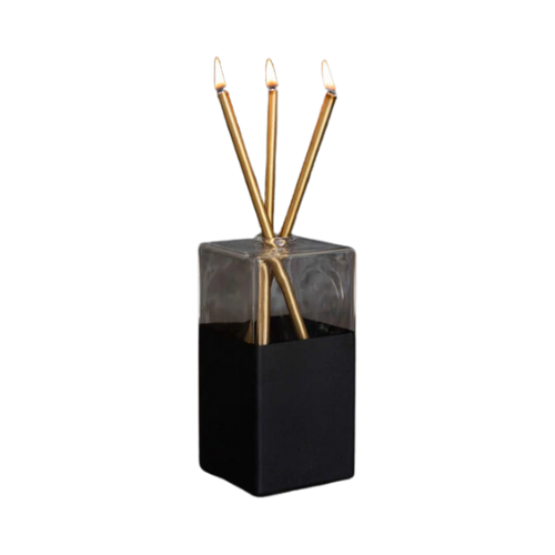 Everlasting Candle Wylie Vase - Black