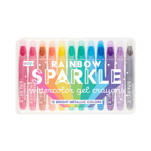 Ooly Rainbow Sparkle Watercolor Gel Crayons Set of 12