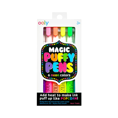 Ooly Magic Neon Puffy Pens 6ct