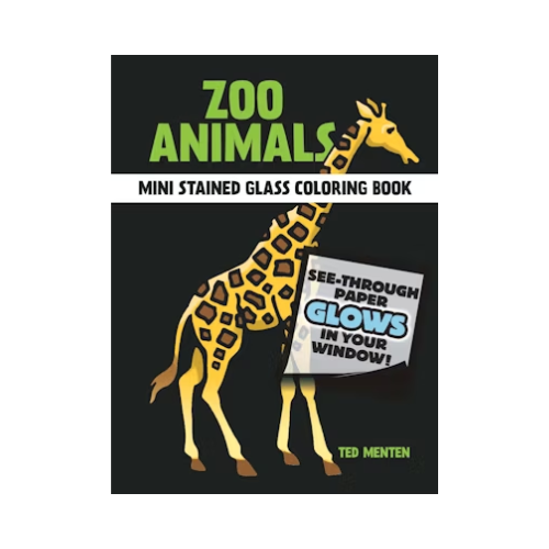 Zoo Animals Mini Stained Coloring Book