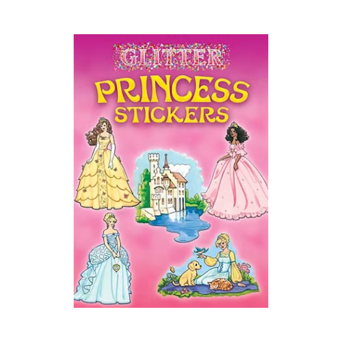 glitter princess stickers