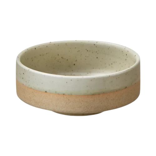 Matte Reactive Beige Speckle Glaze Bowl