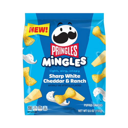 Pringles White Cheddar Ranch Puff Mingles 5.5oz