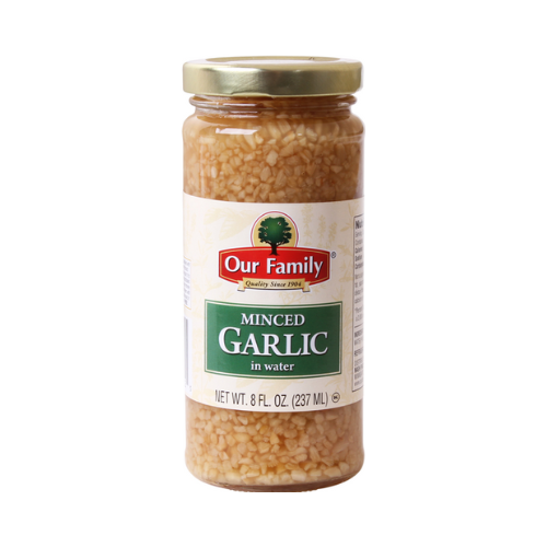 Our Family Spice Minced Garlic In Water 8oz