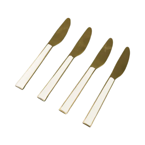 Gold Spreaders w/White Enamel Handles