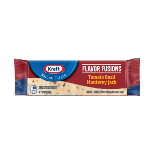 Kraft Flavor Fusions Tomato Basil Monterey Jack Cheese Block 7oz