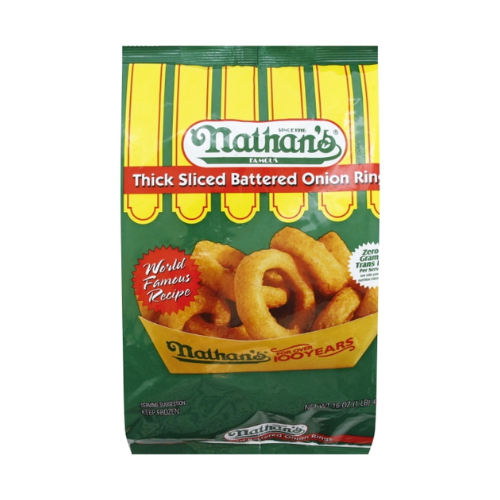 Nathan's Famous Thick Sliced Battered Onion Rings 16 oz