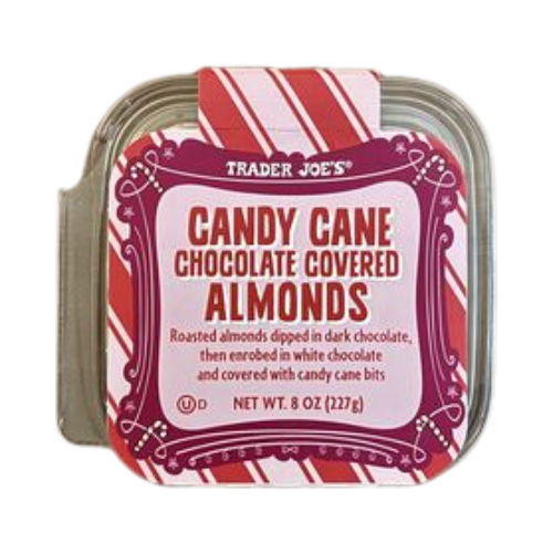 Candy Cane Chocolate Covered Almonds  8oz