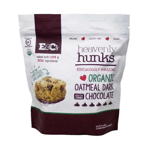 E&C's Heavenly Hunks Organic Oatmeal Dark Chocolate Cookies 22ct