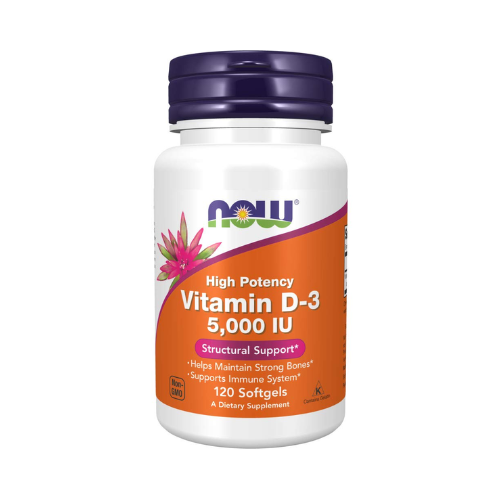 NOW Vitamin D-3 5000 IU 120 Softgels