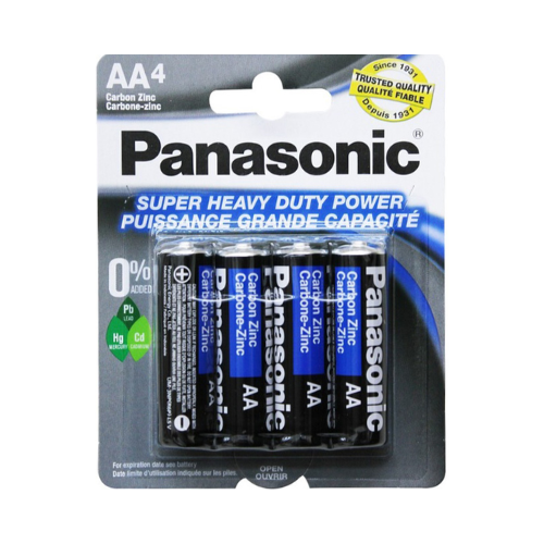 Panasonic Batteries Carbon Zinc AA 4pk