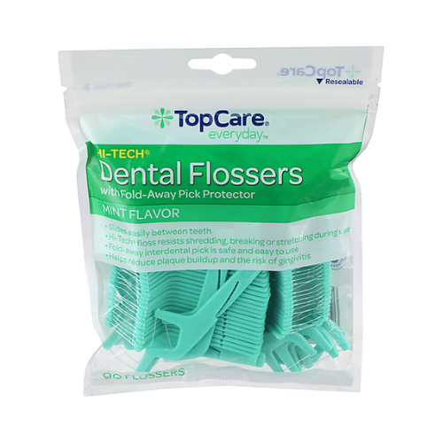 Top Care Hi-Tech Mint Dental Flossers 90ct