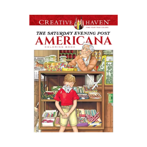 Creative Haven The Saturday Evening Post Americana Coloring Book