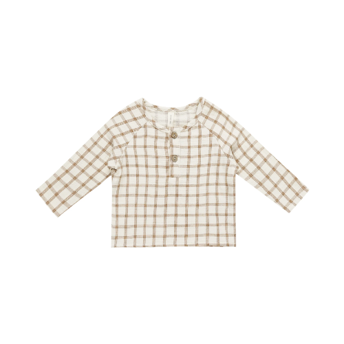 Zion Shirt Cinnamon Plaid 12-18m