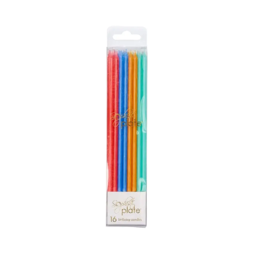 Birthday Candles Assorted Colors 16pk