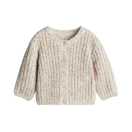 Patent-Knit Cardigan Beige/Multi-Colored 3M