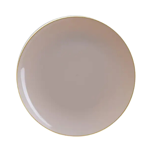 Round Linen-Gold Plastic Plates 7.25" 10pk