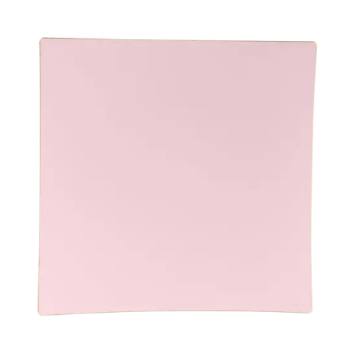 Square Coupe Blush-Gold Plastic Plates 8" 10pk