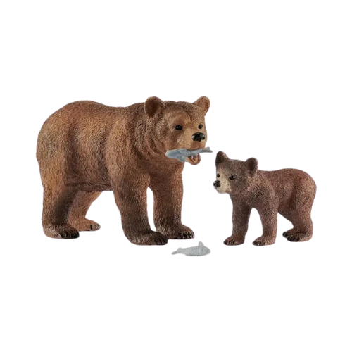 Schleich Grizzly Bear Mother with Cub