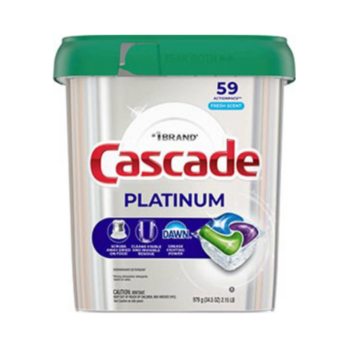 Cascade Platinum ActionPacs Dishwasher Detergent Fresh Scent 59ct