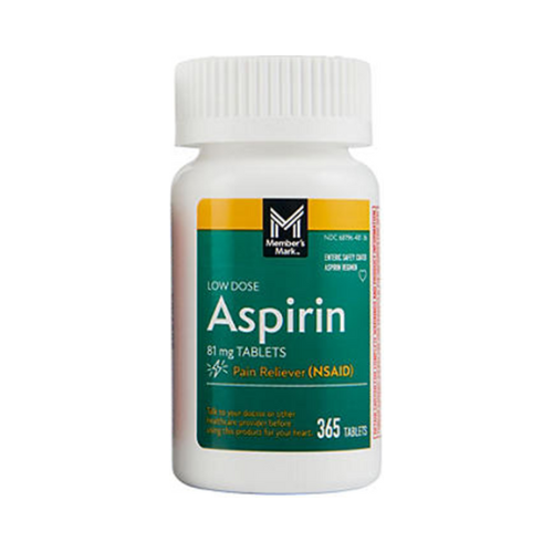 Member's Mark Low Dose Aspirin 81mg Pain Reliever Tablets 365ct
