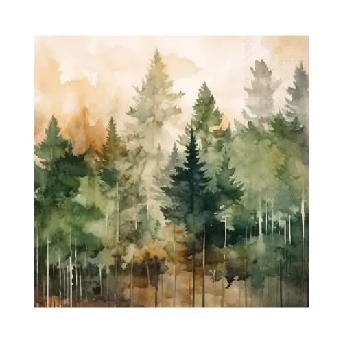 Evergreen Trees Cocktail Napkin 20ct