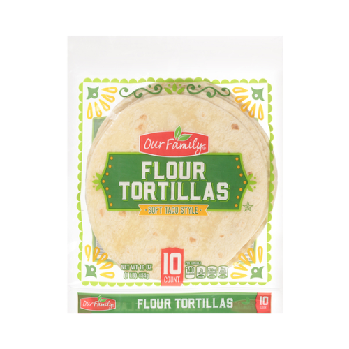 Our Family 8" Flour Tortillas Soft Taco Style 10ct