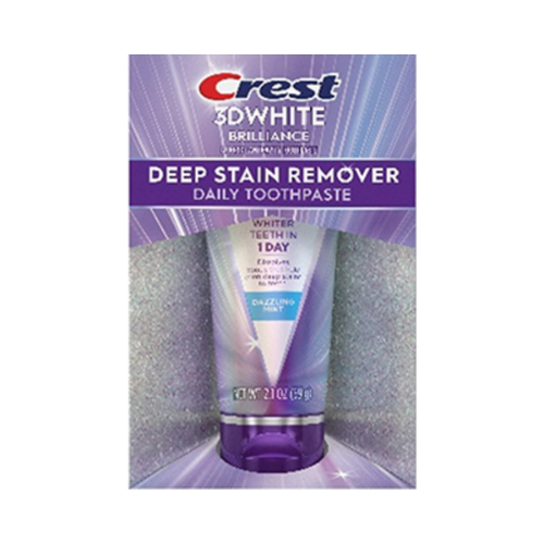 Crest 3D White Deep Stain Remover Dazzling Mint Daily Toothpaste 2.1oz