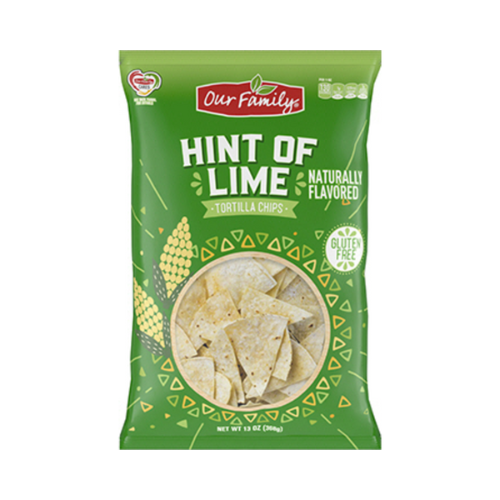 Our Family Hint Of Lime Tortilla Chips 13oz