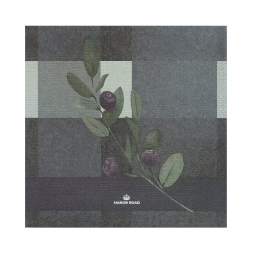 Manor Road Blueberry Burst Cocktail Napkin 20ct
