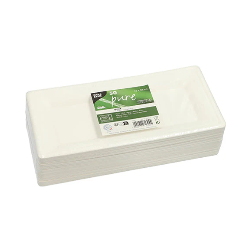 Pap Star Rectangle Plates 50ct 13 x 26