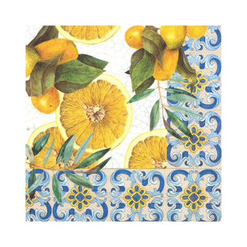 Manor Road Mediterranean Cocktail Napkin 20ct