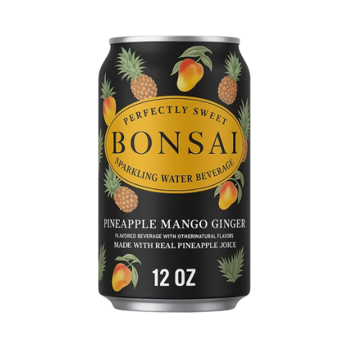 Bonsai Pineapple Mango Ginger Sparkling Water Beverage 12 oz