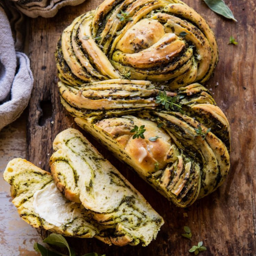 Swirled Garlic Herb Bread