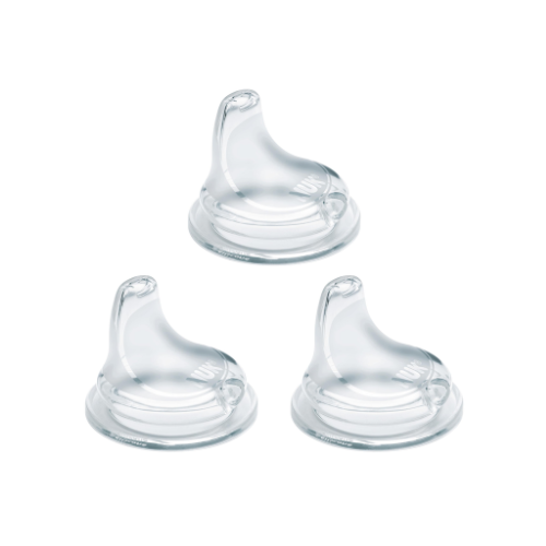 NUK Replacement Clear Silicone Spout for NUK Active and Learner Cups 3pk