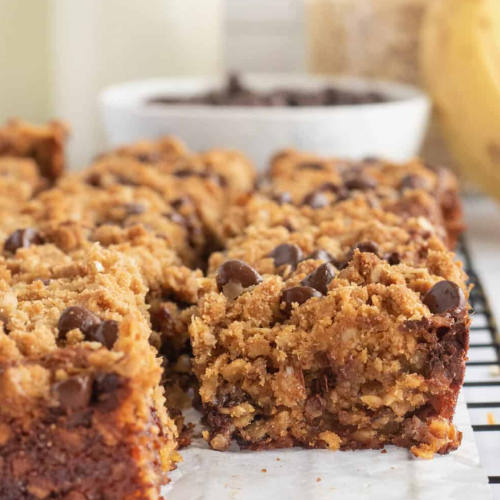 Peanut Butter Oatmeal Chocolate Chip Banana Bars, 8 ct