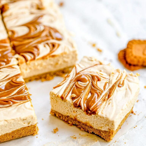 Cookie Butter Cheesecake Bars