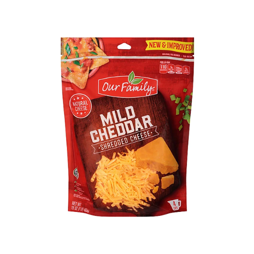 Our Family Mild Cheddar Shredded Cheese 16oz