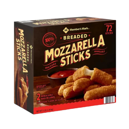 Member's Mark Breaded Mozzarella Sticks 5lbs 72ct