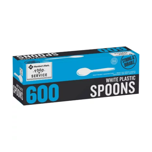 Member's Mark White Plastic Spoons 600ct