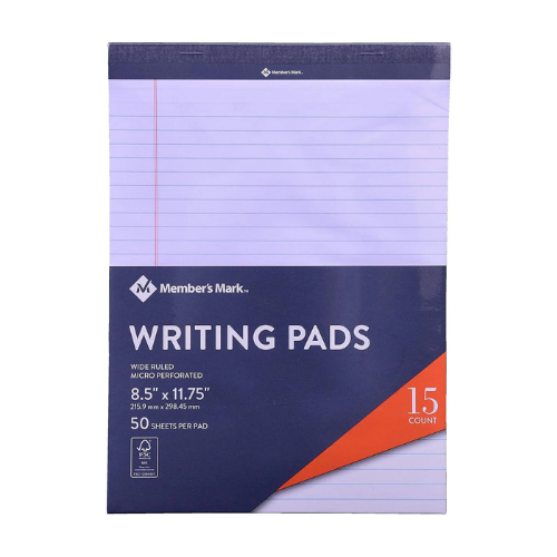 Member's Mark White Writing Pads 15pk